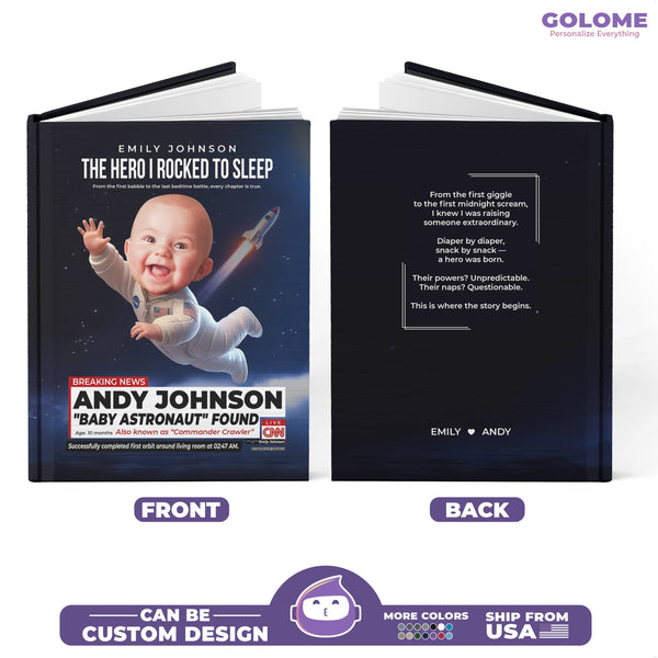 Personalized Baby Astronaut Notebook – Custom Space Journal with Photo & Name for Little Explorer